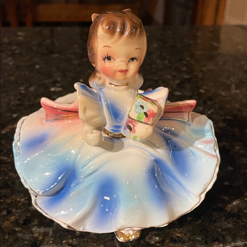 Vintage Rubens Little Bo Peep Ceramic Planter